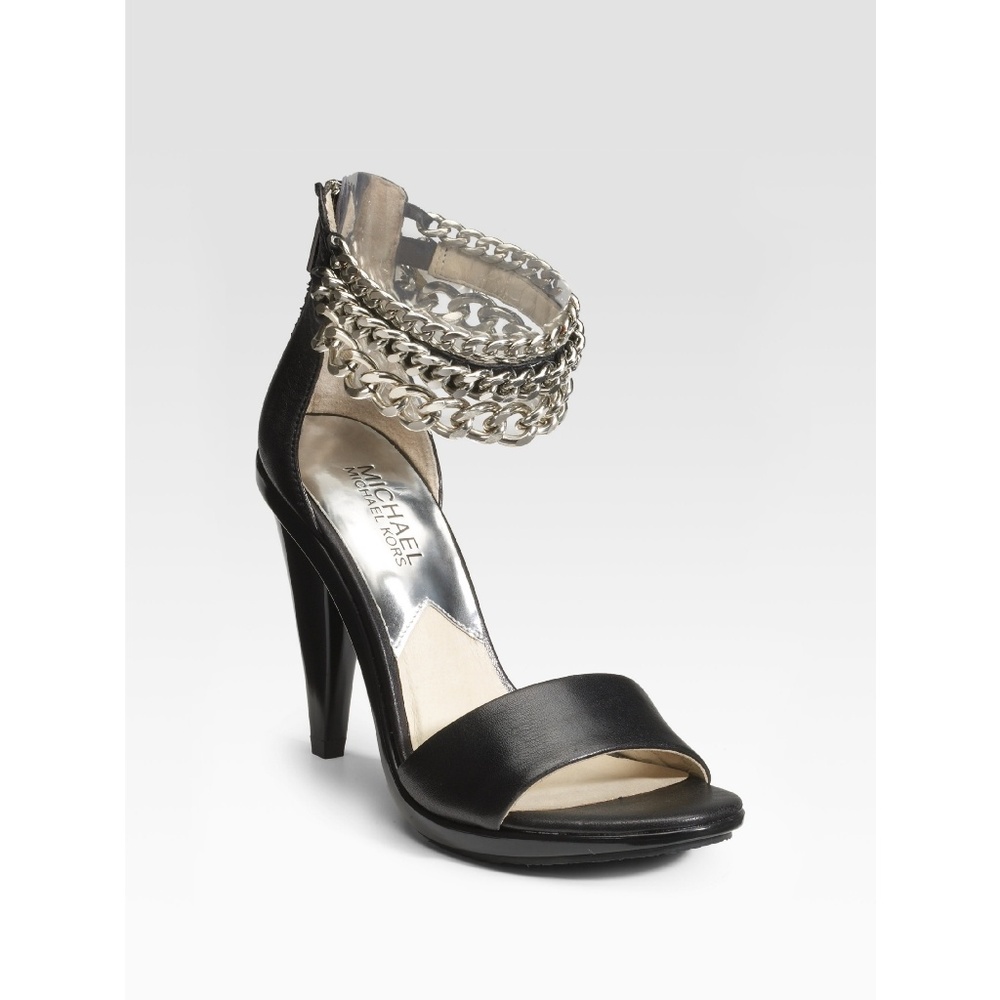 Michael Kors Winsor Chain-Strap Heel 8.5